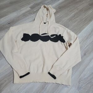 Wool and silk sweater with hoodie size M